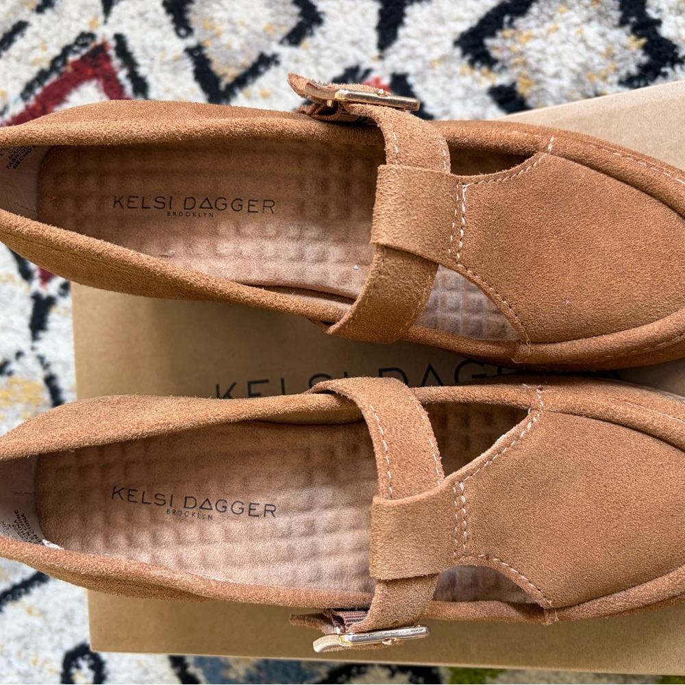 Kelsi Dagger Brown Suede Loafers - Picture 6 of 7